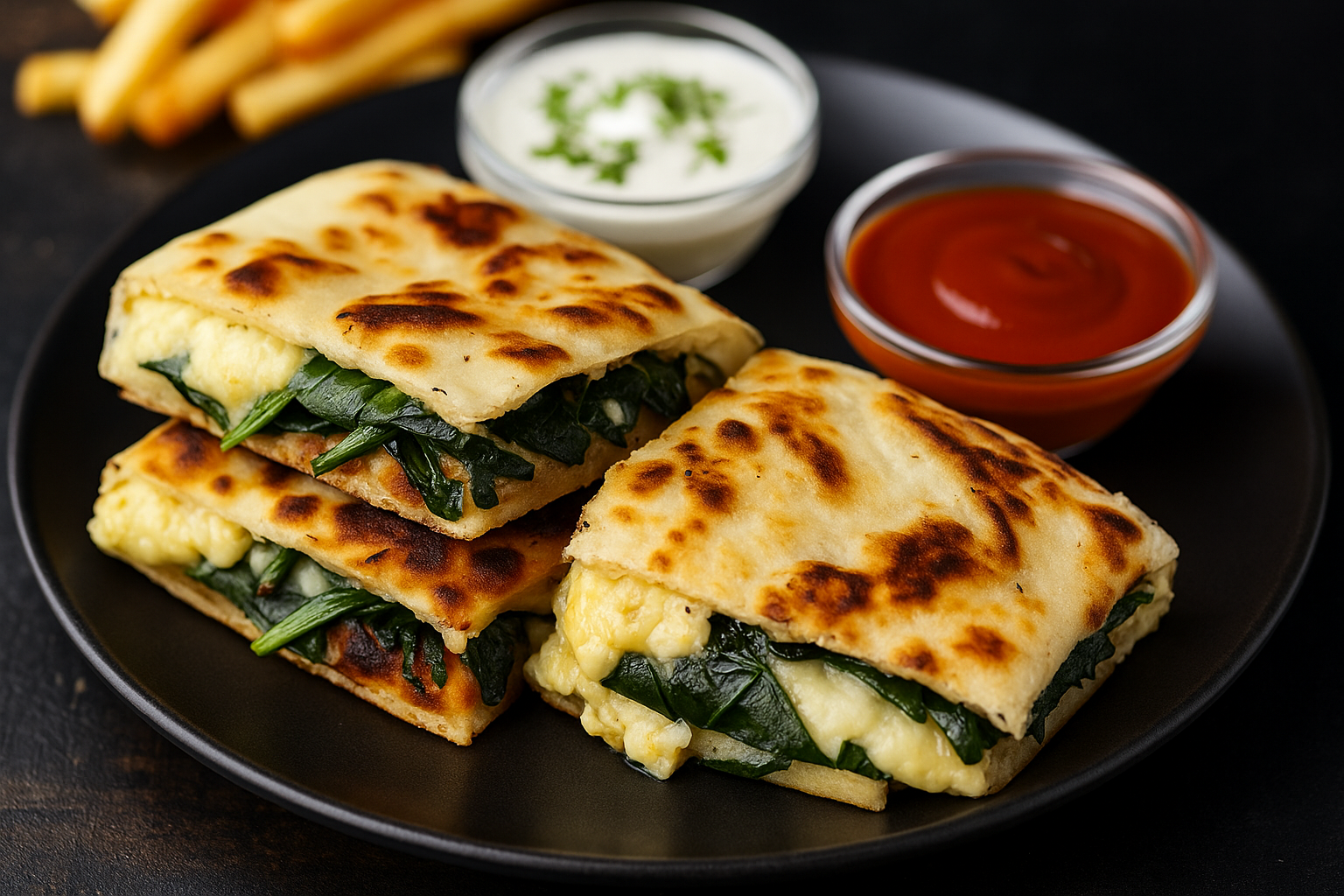 Spinach Cheese Gozleme Delight